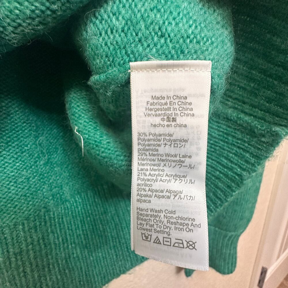 NWOT J Crew Relaxed Pullover Sweater Kelly Green Size S - Picture 8 of 8